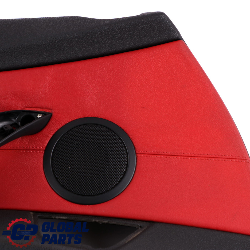 BMW Z4 Series E85 E86 Front Left N/S Door Card Trim Panel Leather Black Red