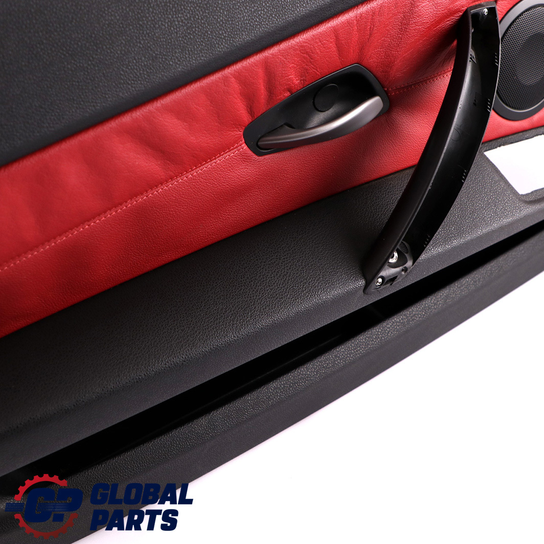 BMW Z4 Series E85 E86 Front Left N/S Door Card Trim Panel Leather Black Red