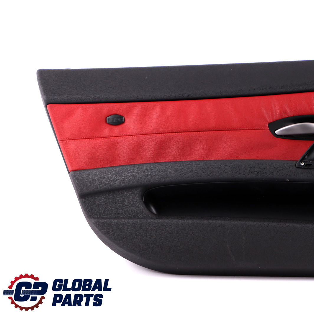 BMW Z4 Series E85 E86 Front Left N/S Door Card Trim Panel Leather Black Red