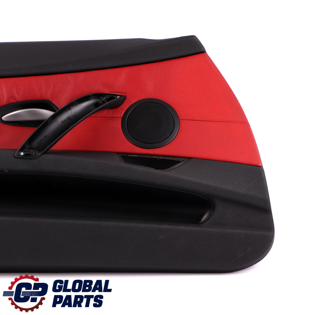 BMW Z4 Series E85 E86 Front Left N/S Door Card Trim Panel Leather Black Red