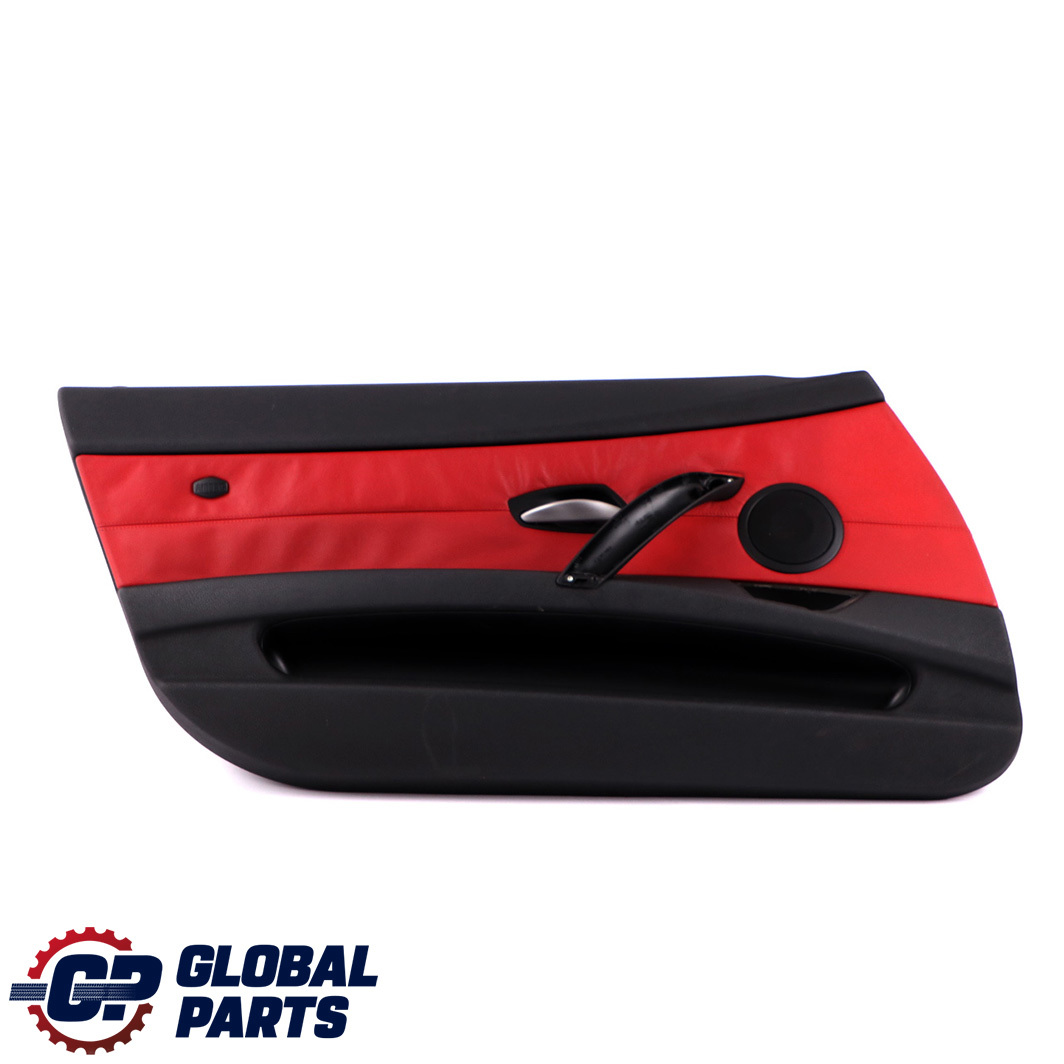 BMW Z4 Series E85 E86 Front Left N/S Door Card Trim Panel Leather Black Red