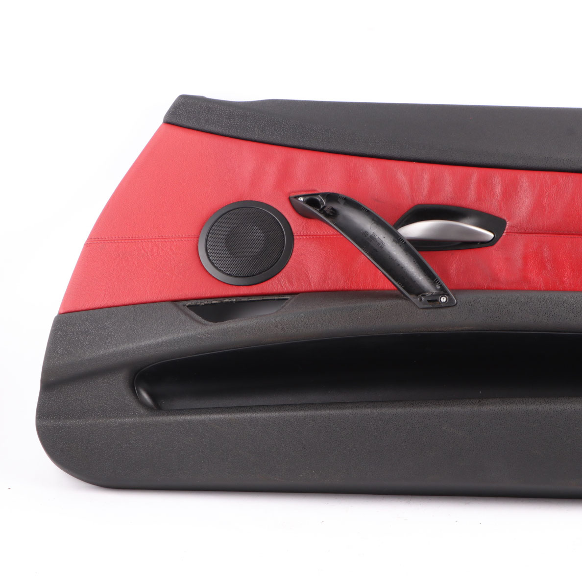 BMW Z4 E85 Door Card Front Right O/S Trim Panel Covering Leather Black Red