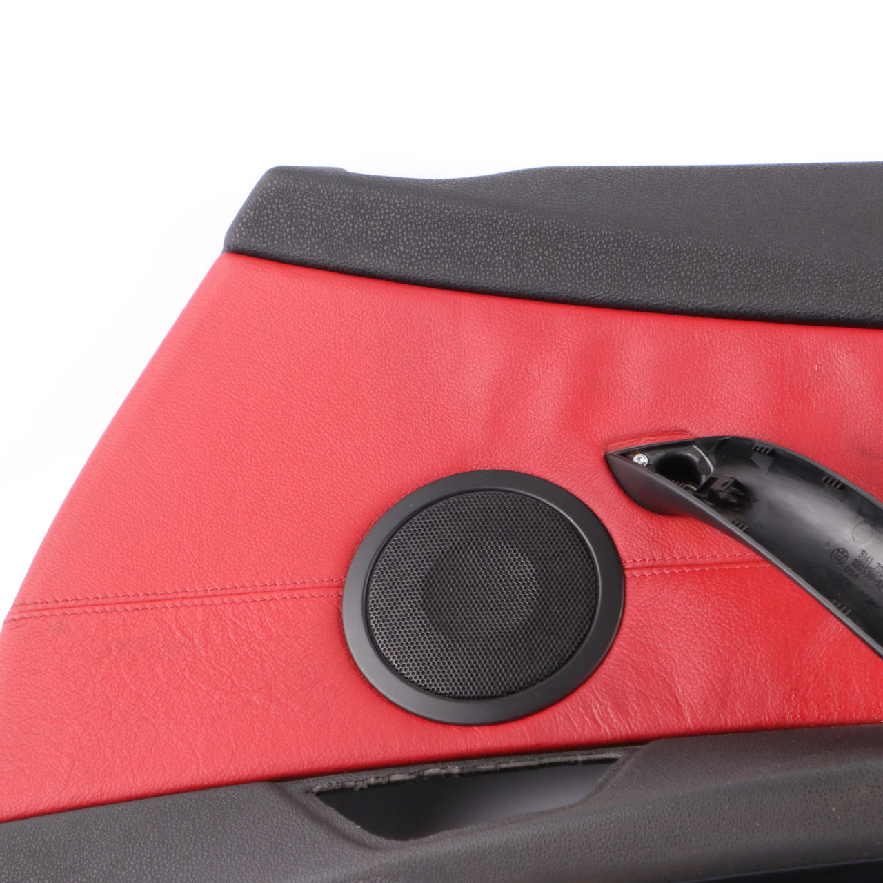 BMW Z4 E85 Door Card Front Right O/S Trim Panel Covering Leather Black Red