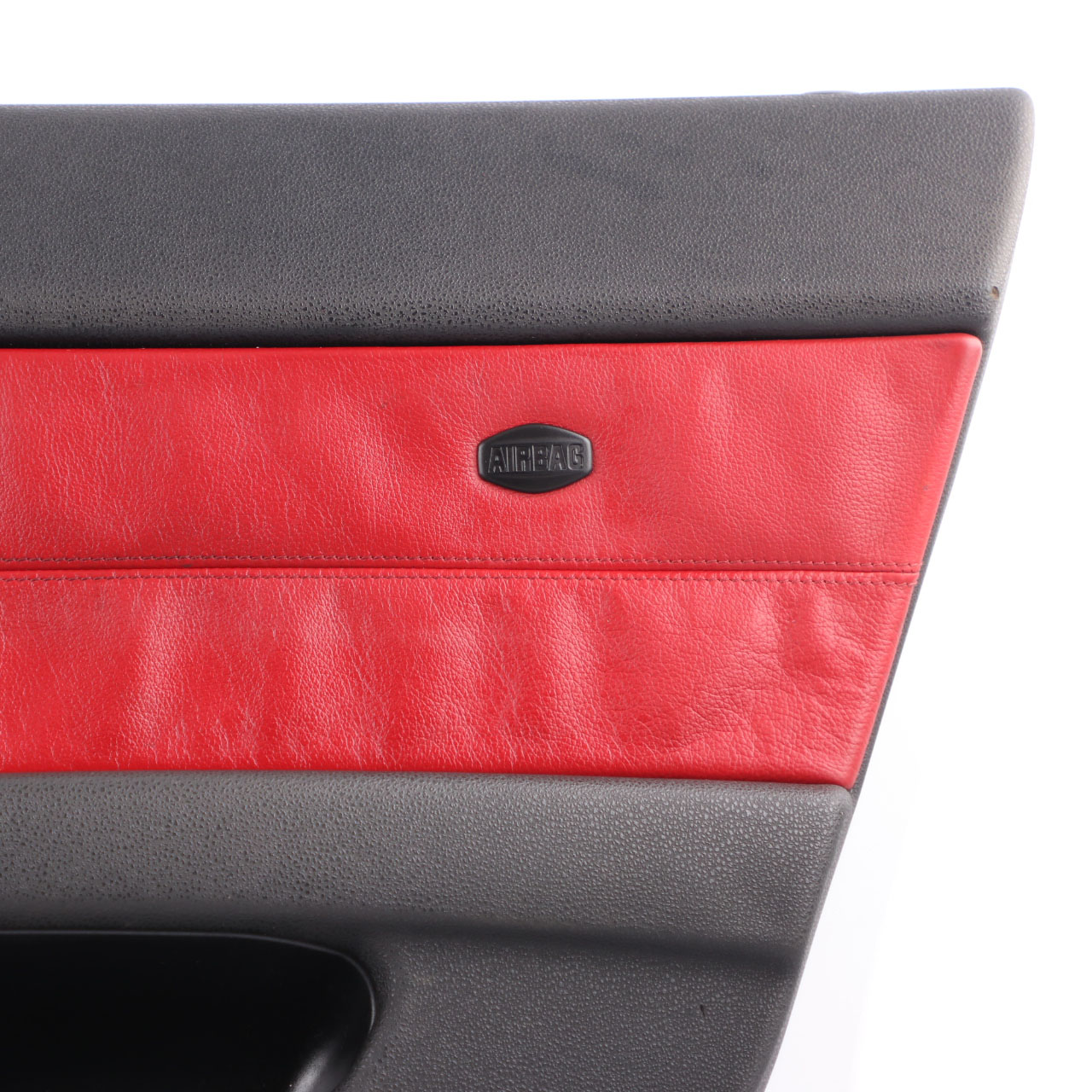 BMW Z4 E85 Door Card Front Right O/S Trim Panel Covering Leather Black Red