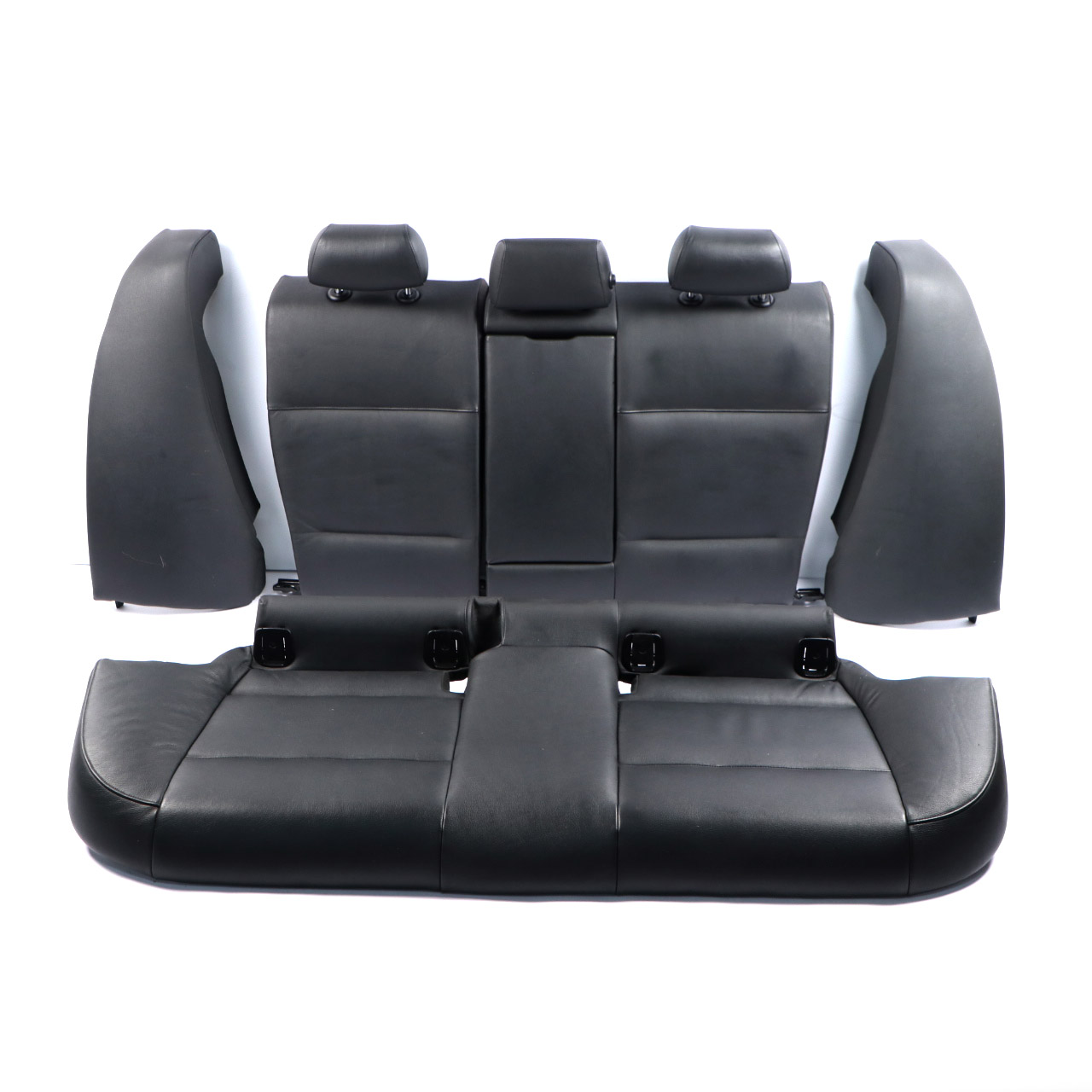 Rear Seats BMW E90 Saloon Black Leather Couch Base Bench Backrest Left Right Set