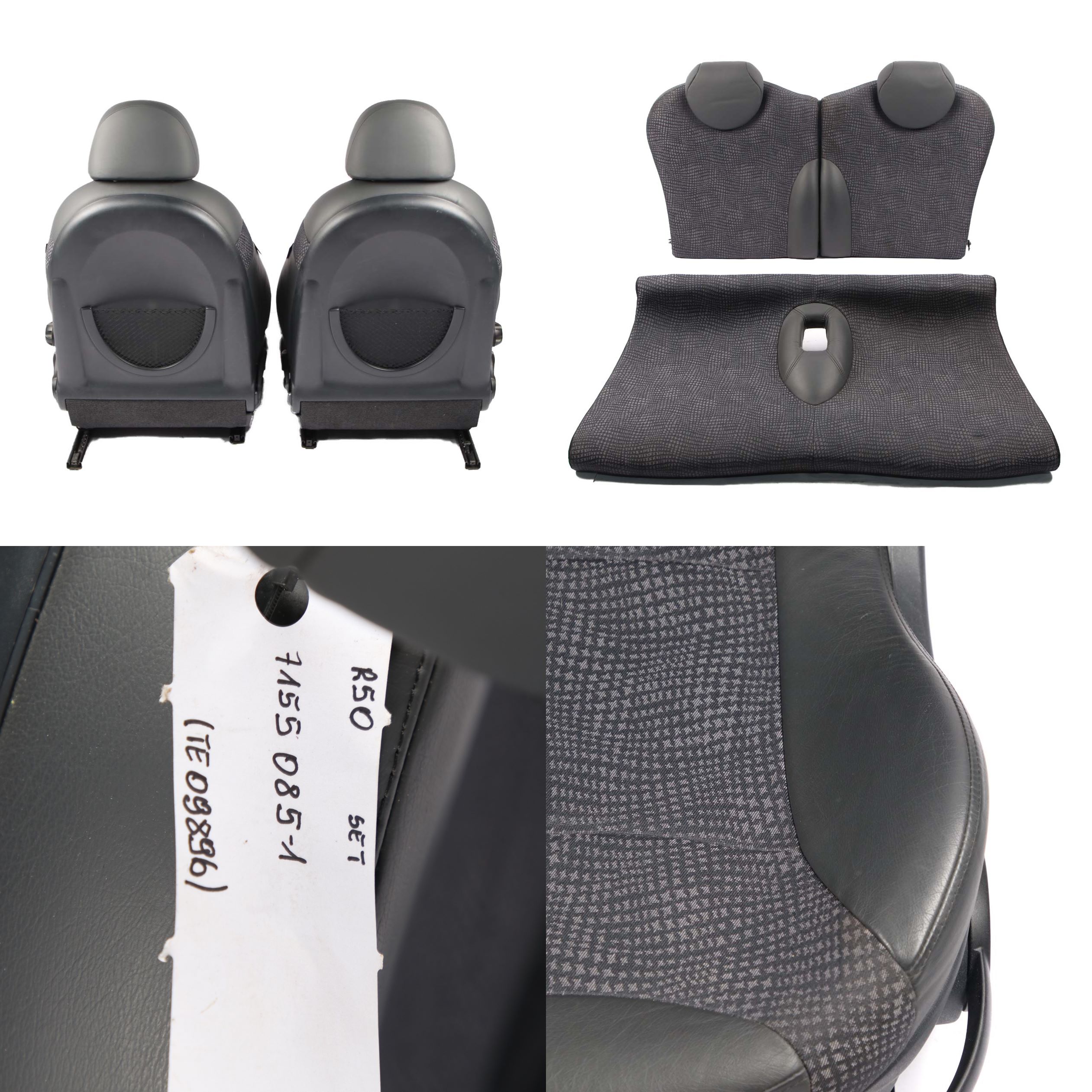 Seats Mini Cooper R50 Seat Sport Fabric / Leather Kaleido Interior Front Rear