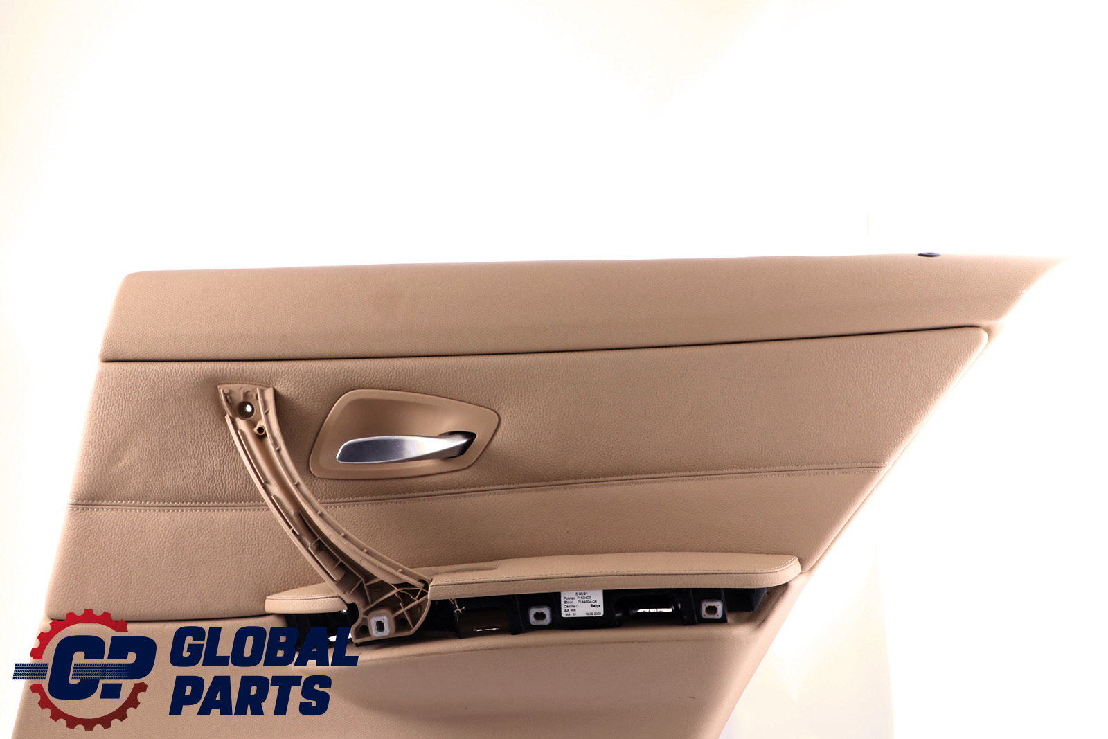 BMW 3 Series E90 Rear Right O/S Door Card Lining Beige Leather Trim Panel