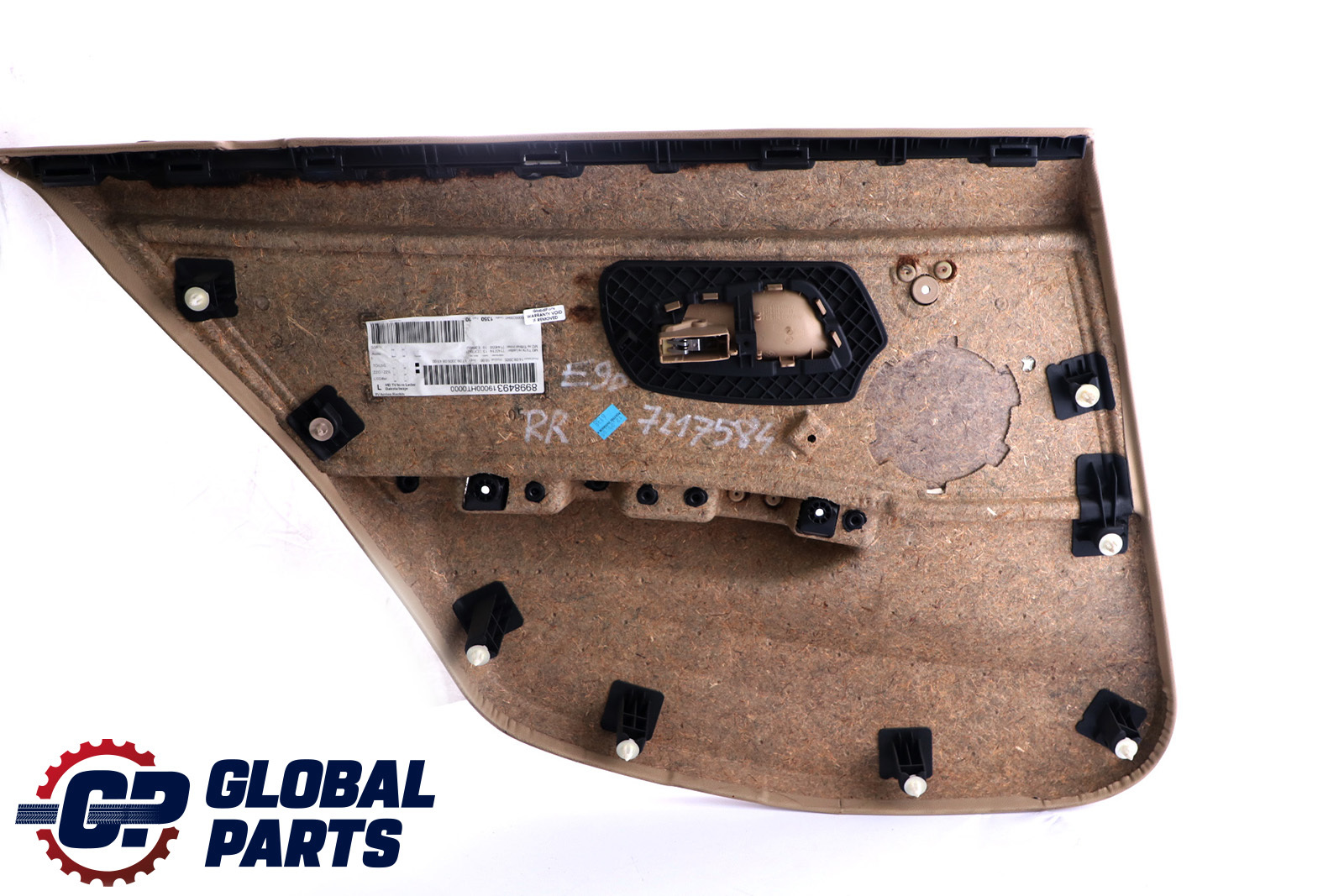 BMW 3 Series E90 Rear Right O/S Door Card Lining Beige Leather Trim Panel