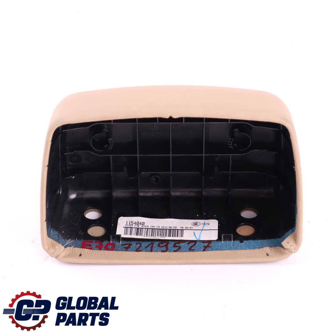 BMW X5 X6 E70 E71 Front Sport Seat Headrest Leather Cover Beige 7219527