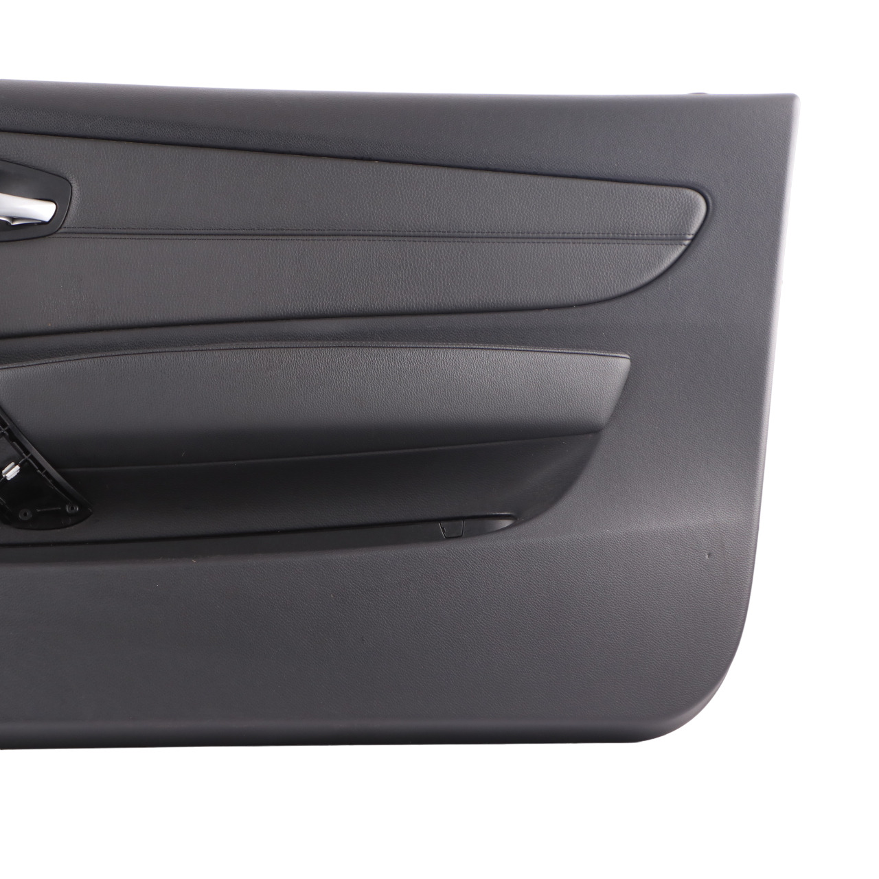 BMW E81 E82 Front Right O/S Door Lining Card Black Leather 7224362