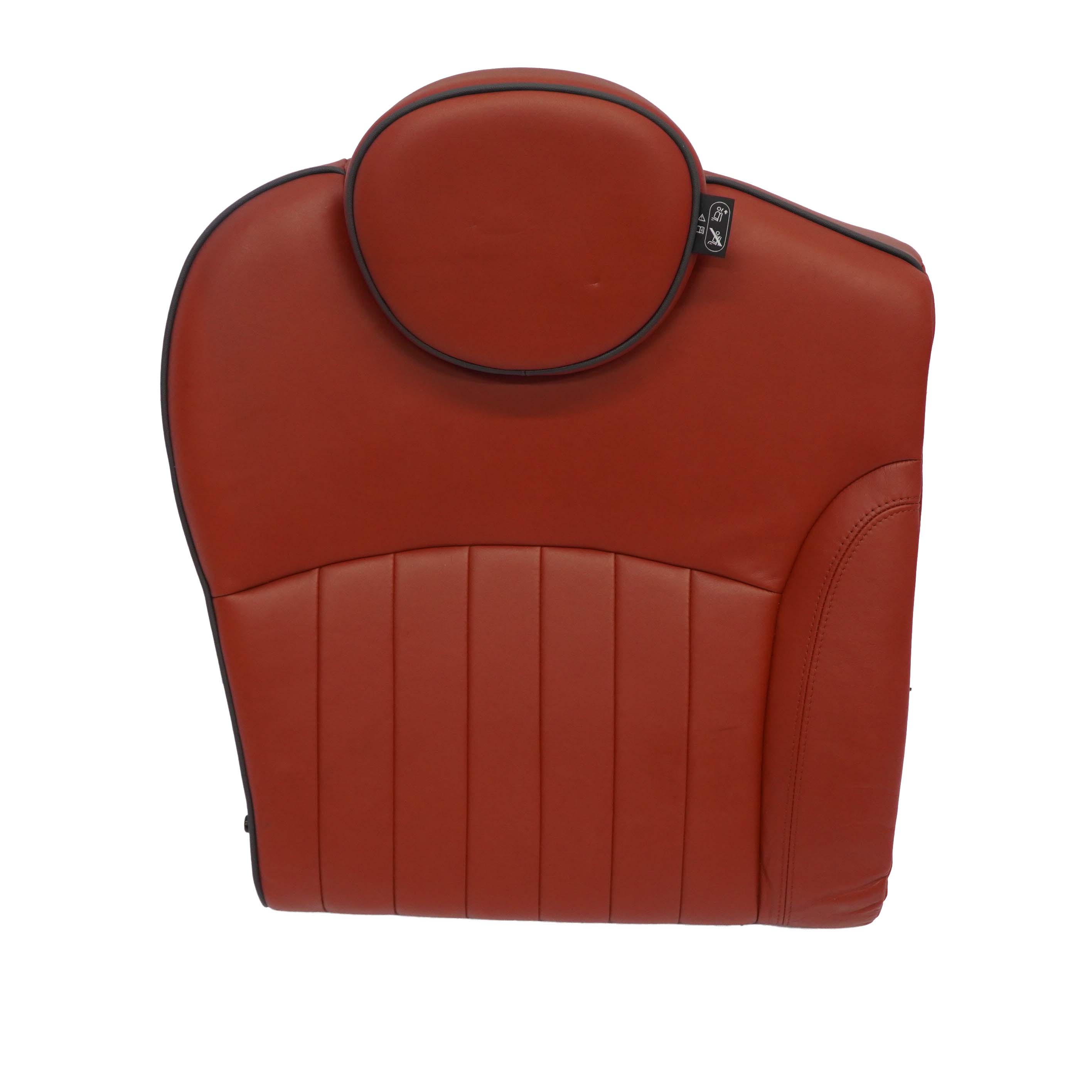 Mini Cooper R55 R56 Rear Right O/S Seat Backrest Leather Redwood Red