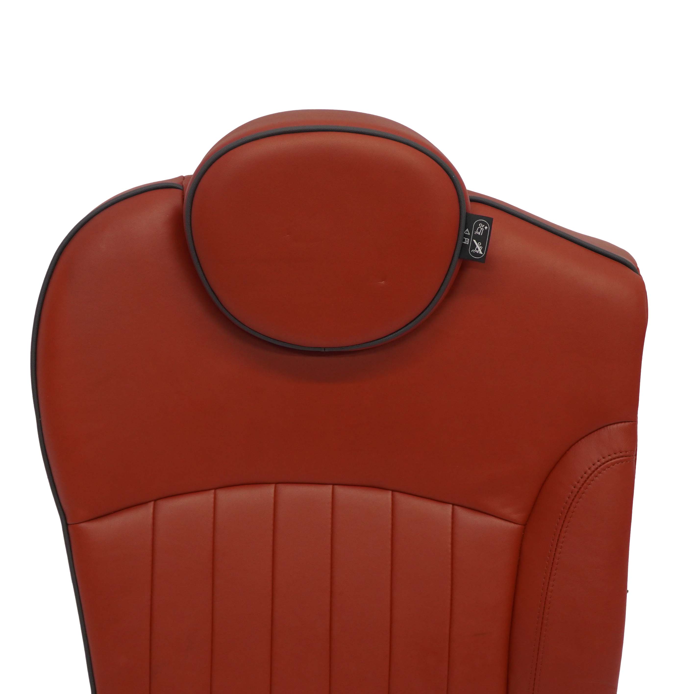 Mini Cooper R55 R56 Rear Right O/S Seat Backrest Leather Redwood Red