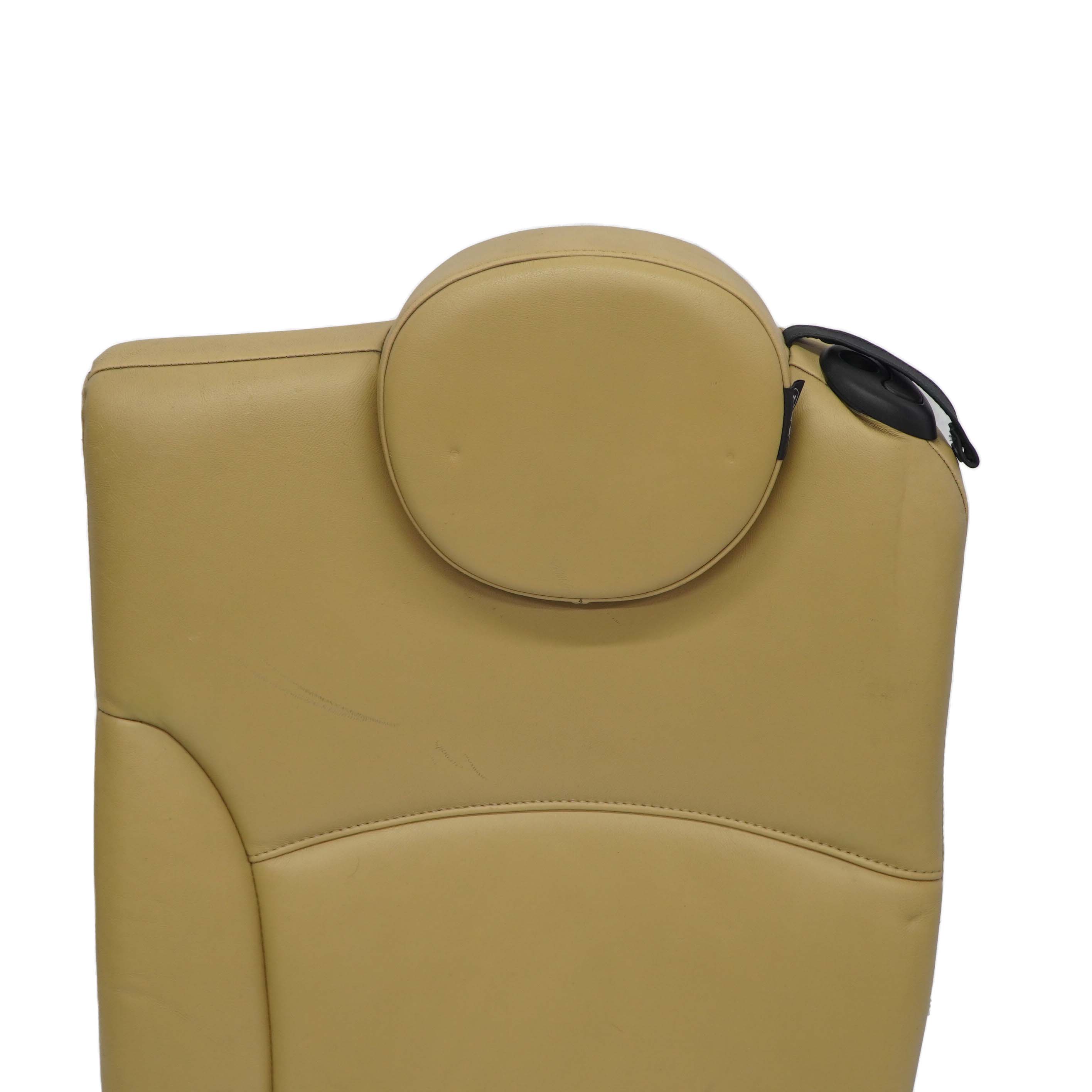 Mini Cooper One R57 Cabrio Rear Left N/S Tuscan Beige Leather Backrest Seat