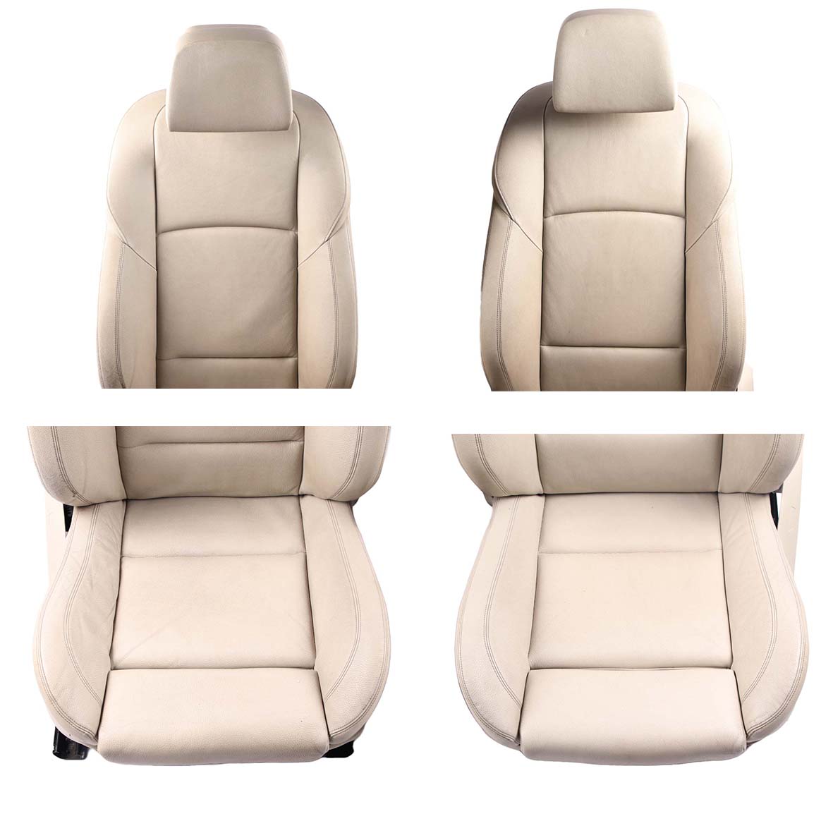 BMW F07 Seats Leather Sport Heated Ivory White Front Rear Seat Set Memory