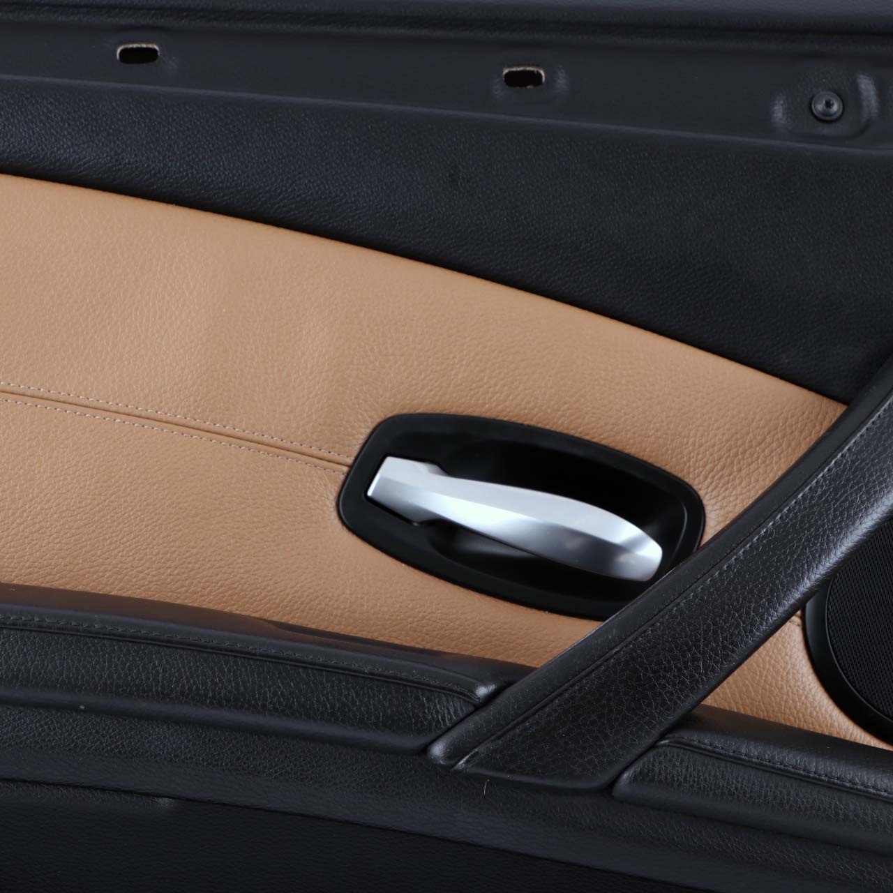 BMW 5 E60 E61 LCI Front Left N/S Door Card Lining Trim Leather Natural Brown