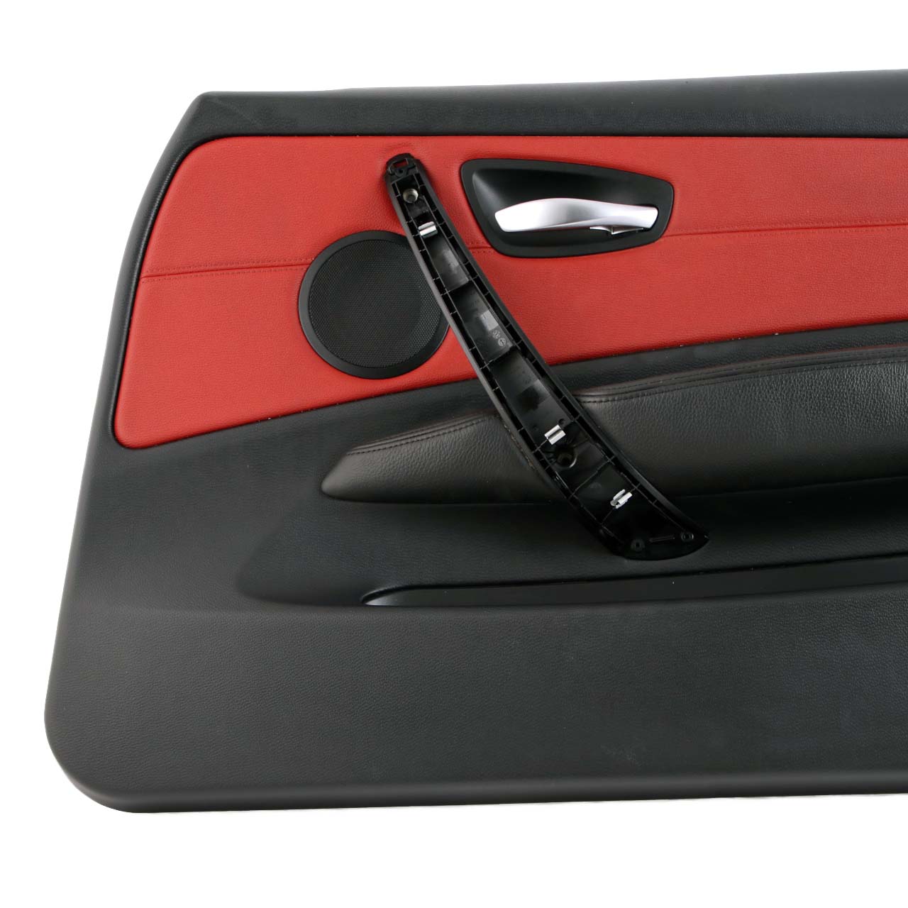 BMW 1 E88 Cabrio Front Right O/S Trim Panel Door Card Leather Coral Red