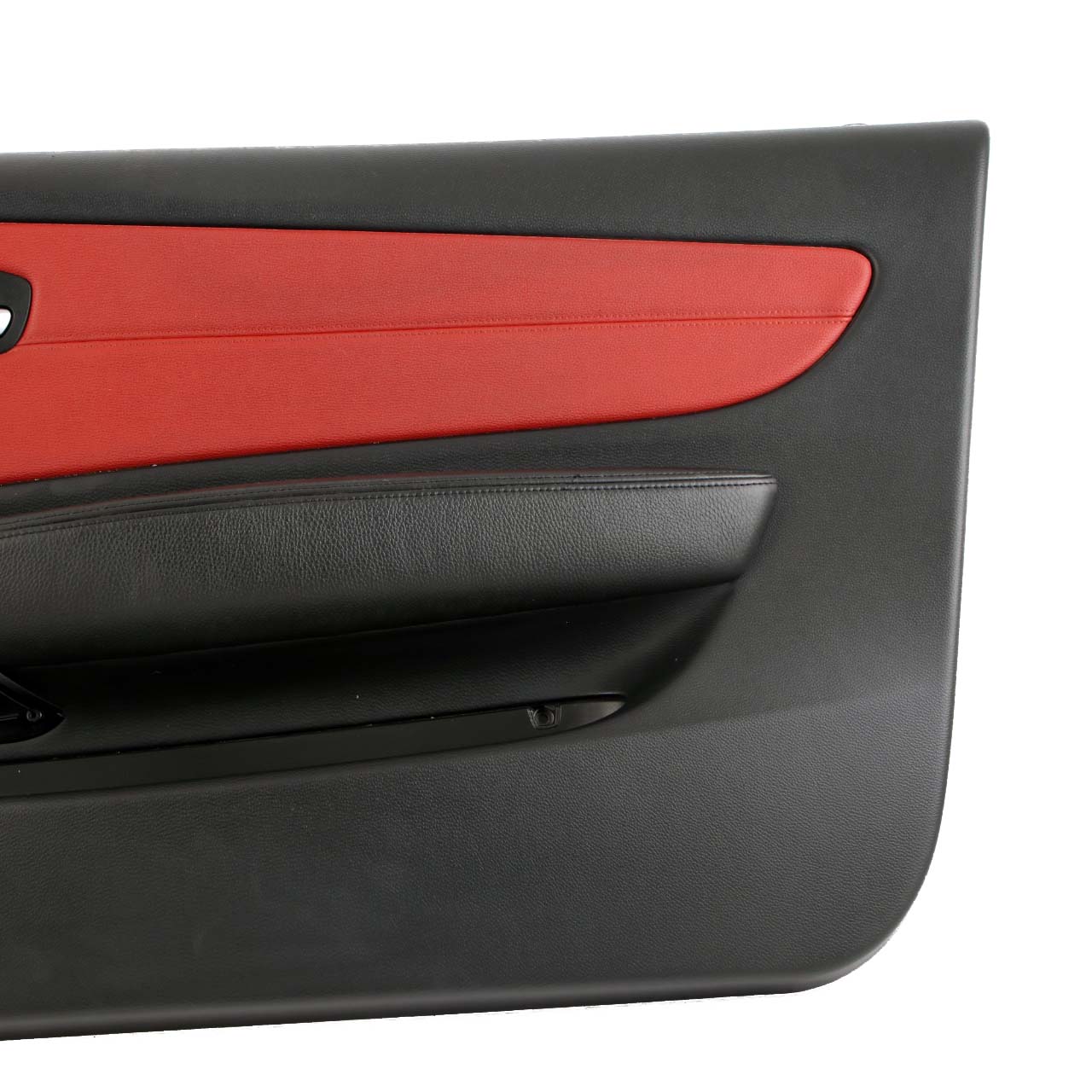 BMW 1 E88 Cabrio Front Right O/S Trim Panel Door Card Leather Coral Red