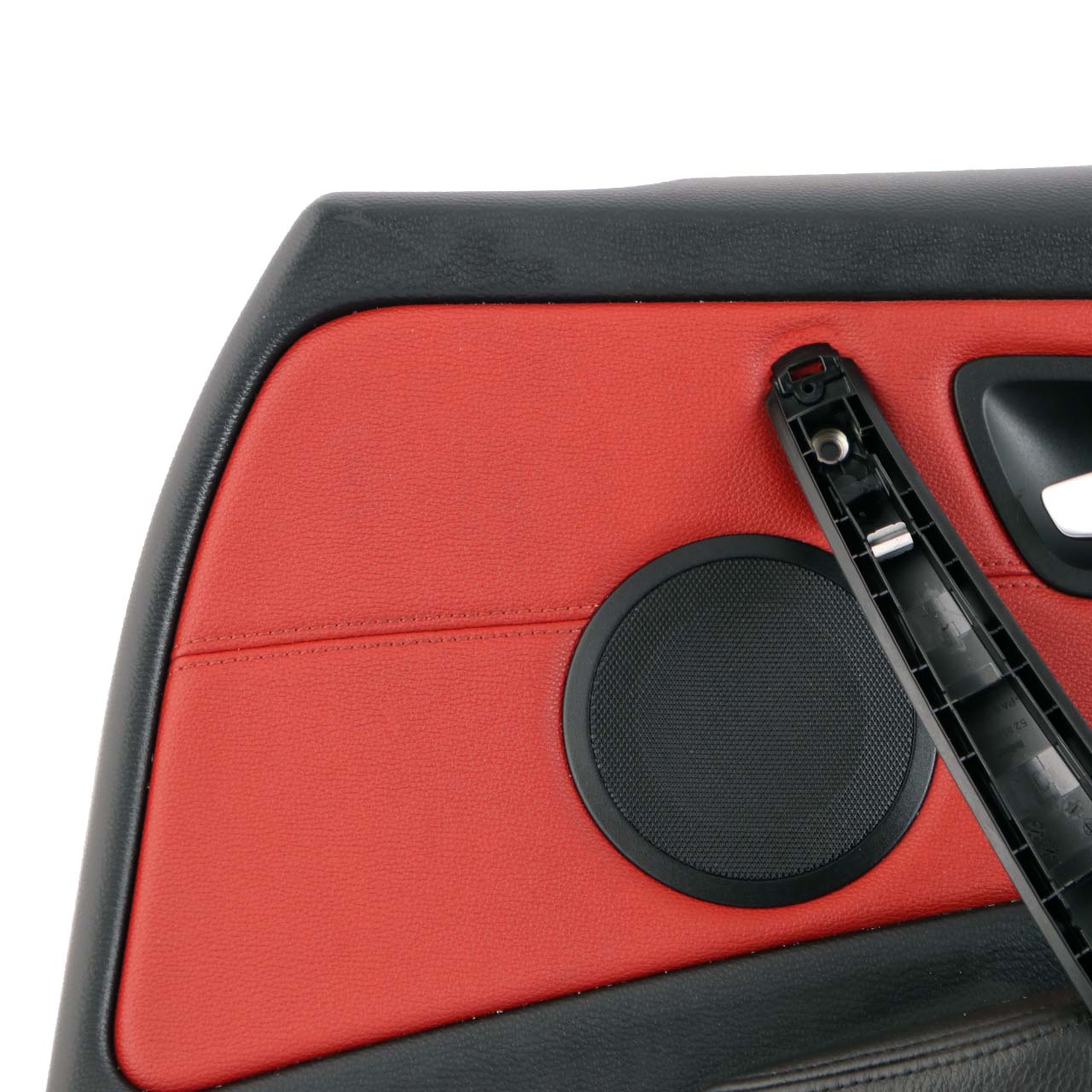 BMW 1 E88 Cabrio Front Right O/S Trim Panel Door Card Leather Coral Red