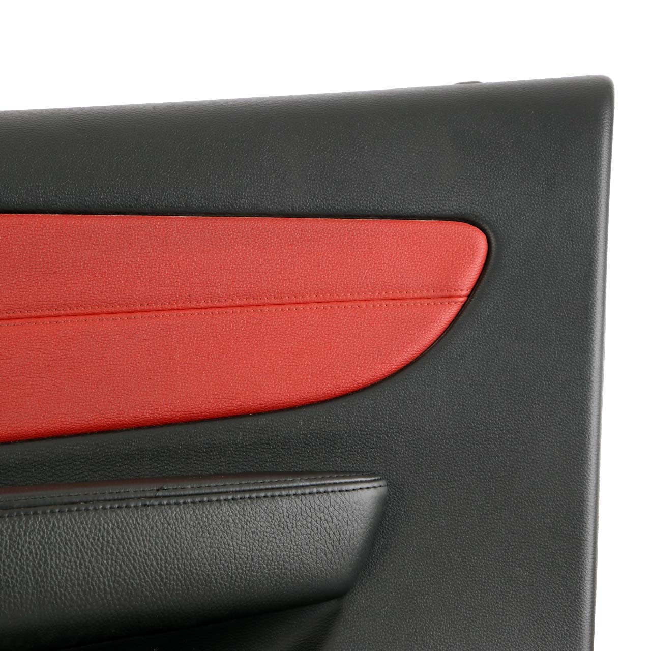 BMW 1 E88 Cabrio Front Right O/S Trim Panel Door Card Leather Coral Red