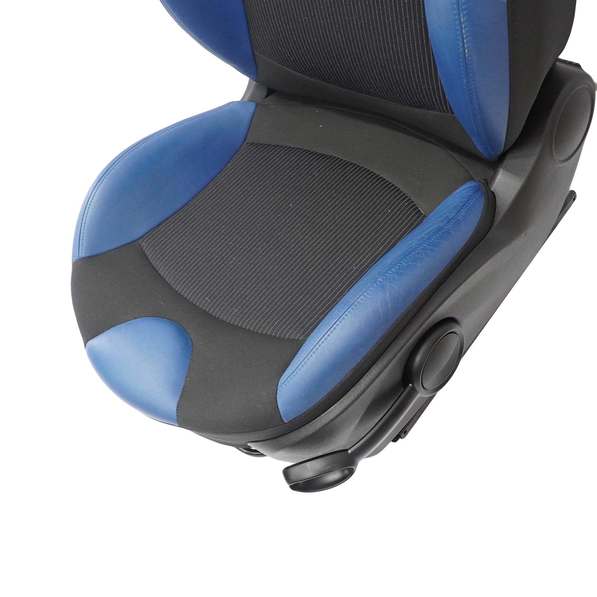 Front Seat Mini R56 R57 Left N/S Sport Half Leather Black Pacific-Blue Interior