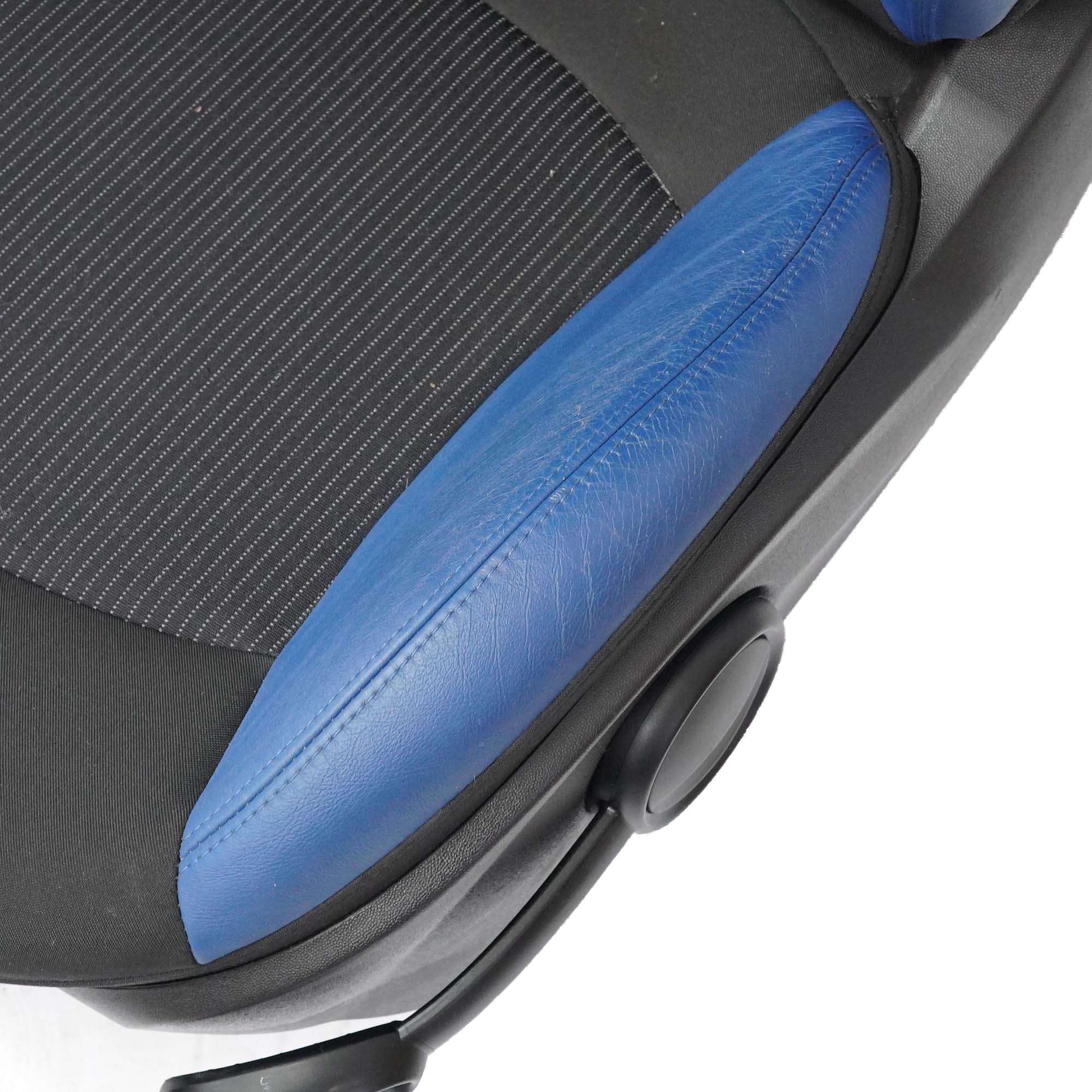 Front Seat Mini R56 R57 Left N/S Sport Half Leather Black Pacific-Blue Interior