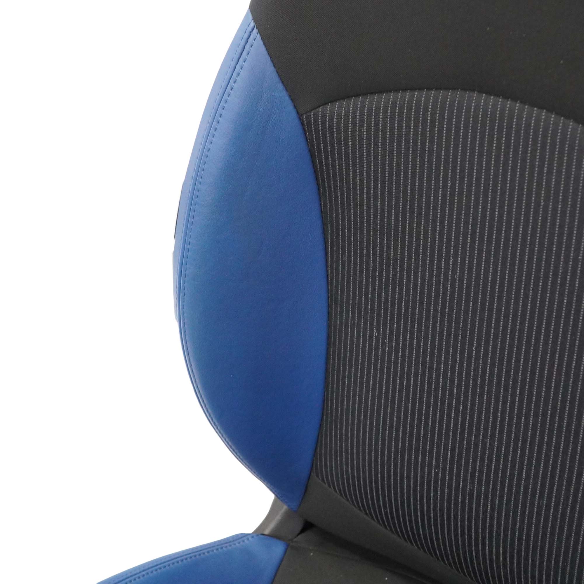 Front Seat Mini R56 R57 Left N/S Sport Half Leather Black Pacific-Blue Interior