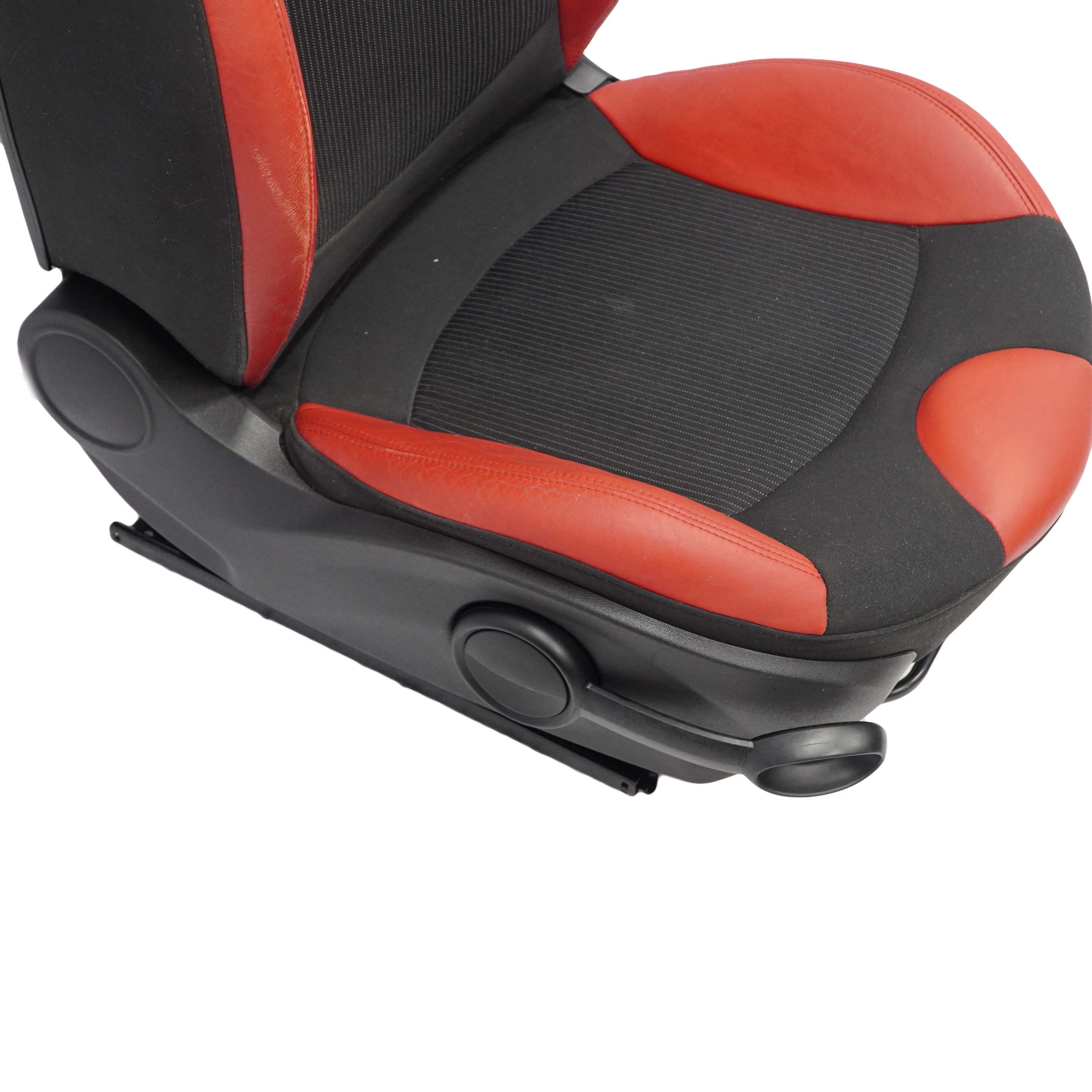 Mini Cooper One R55 R56 Sport Fabric Cloth / Red Leather Front Right O/S Seat