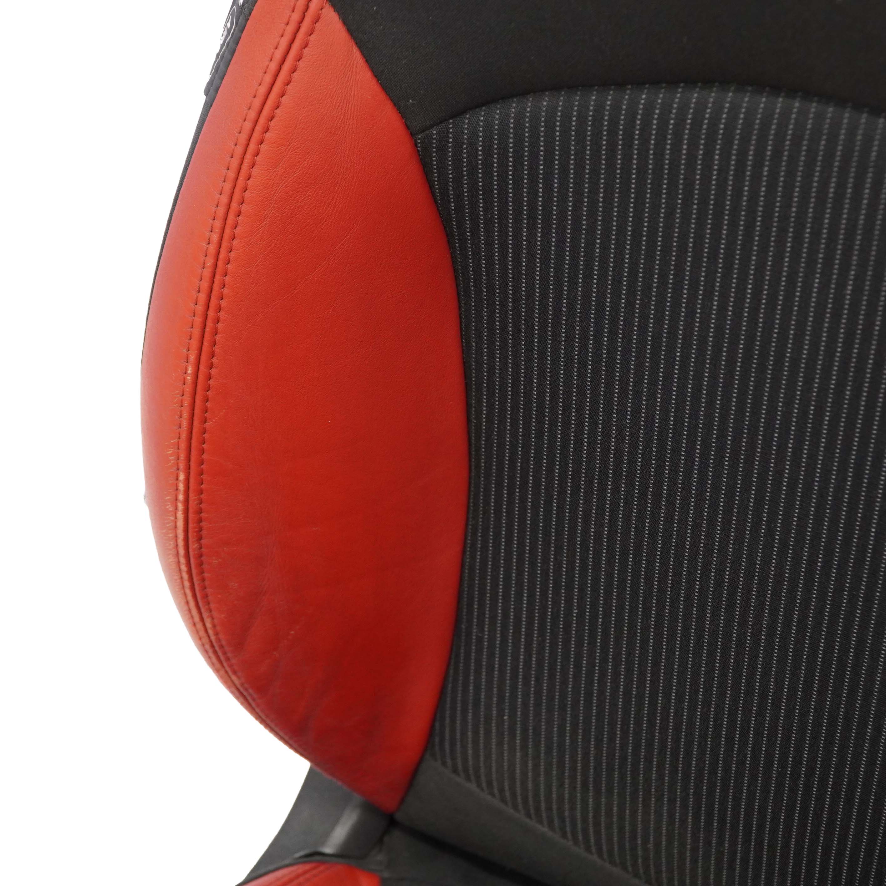 Mini Cooper One R55 R56 Sport Fabric Cloth / Red Leather Front Right O/S Seat