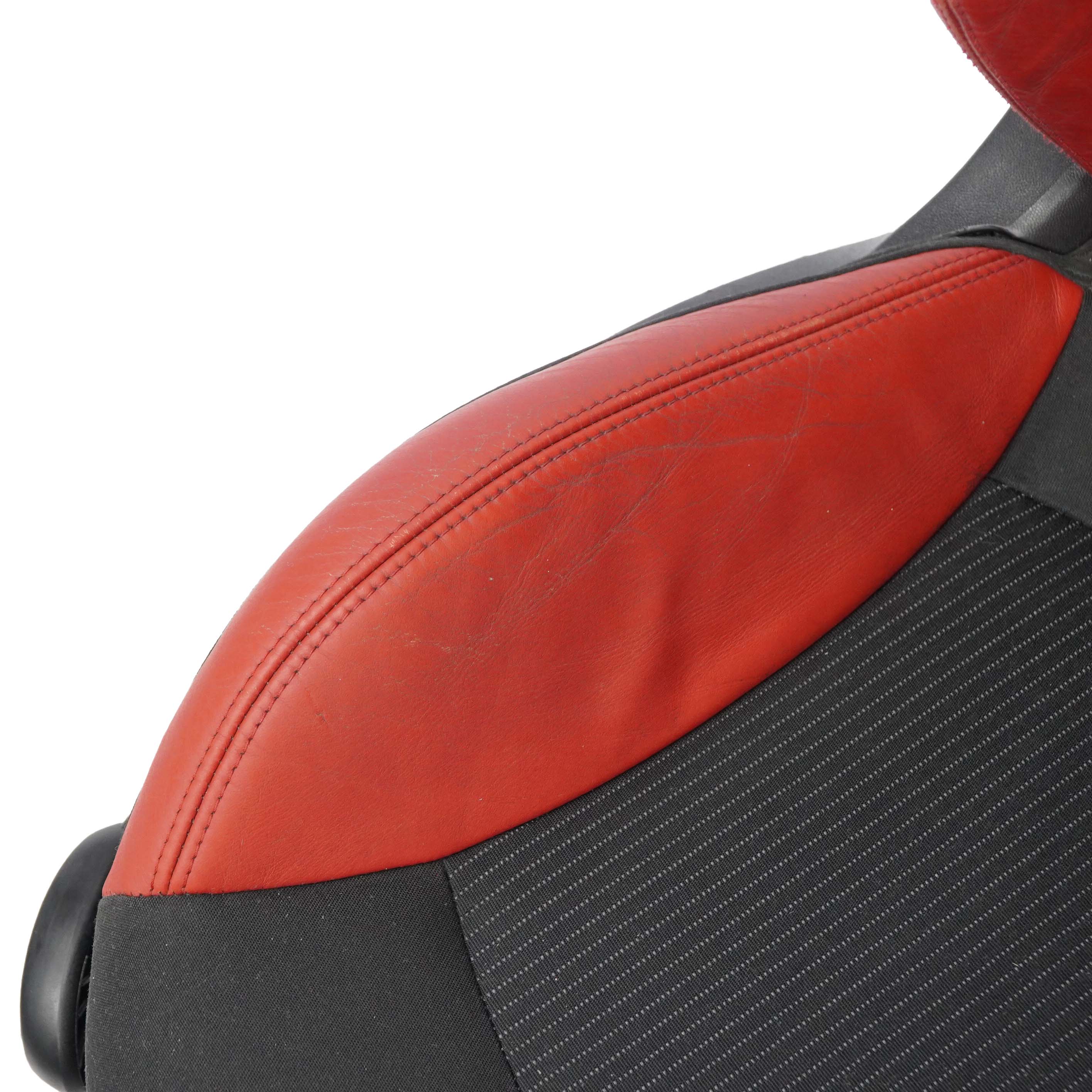 Mini Cooper One R55 R56 Sport Fabric Cloth / Red Leather Front Right O/S Seat