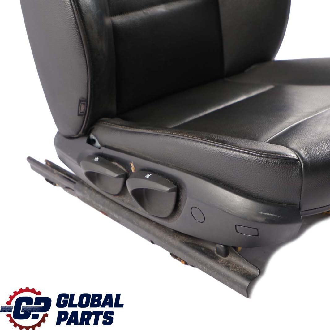 BMW 3 Series E90 E91 LCI Black Leather Interior Front Right Seat O/S 7246800