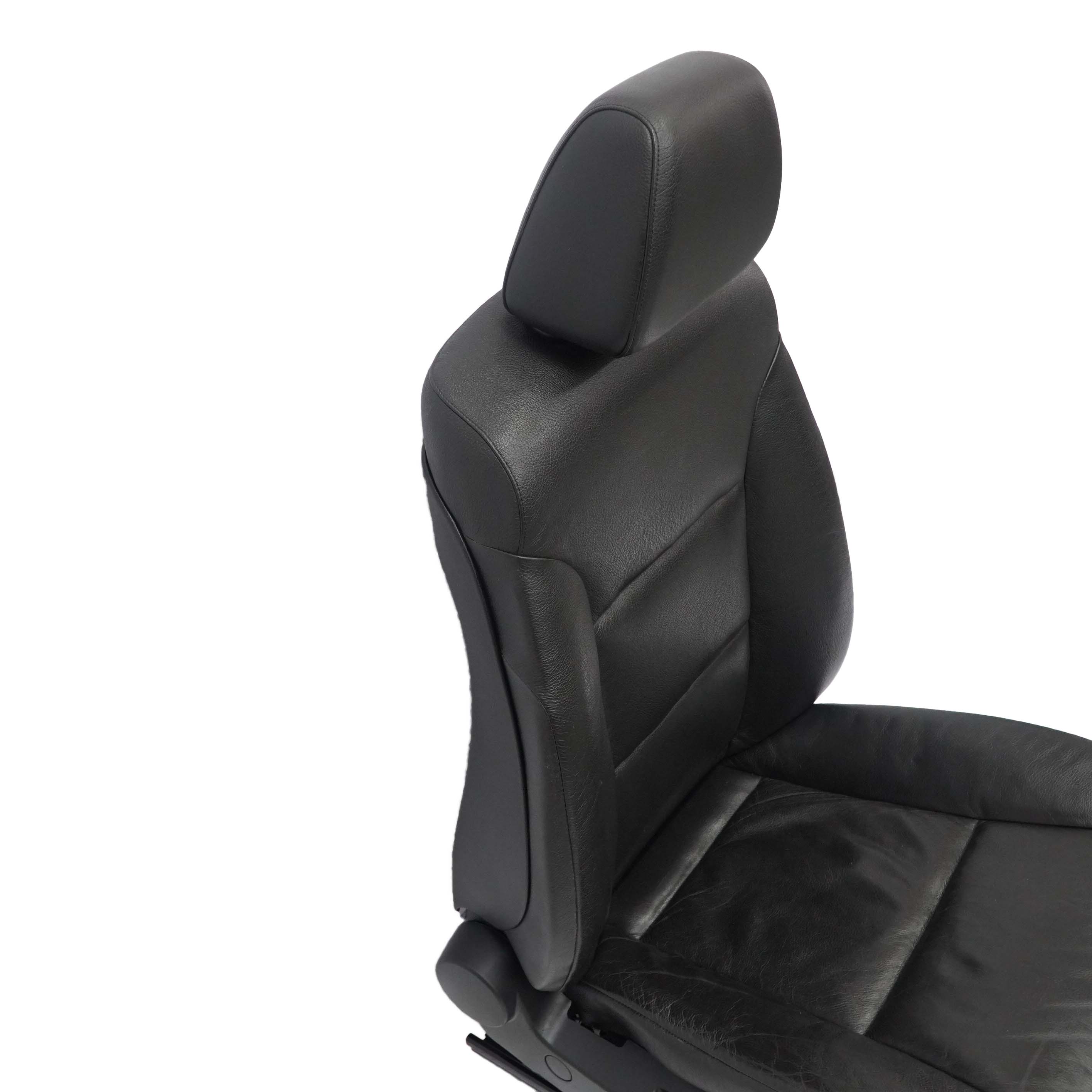 BMW 5 Series E60 E61 Heated Black Leather Front Right O/S Seat Passenger Side