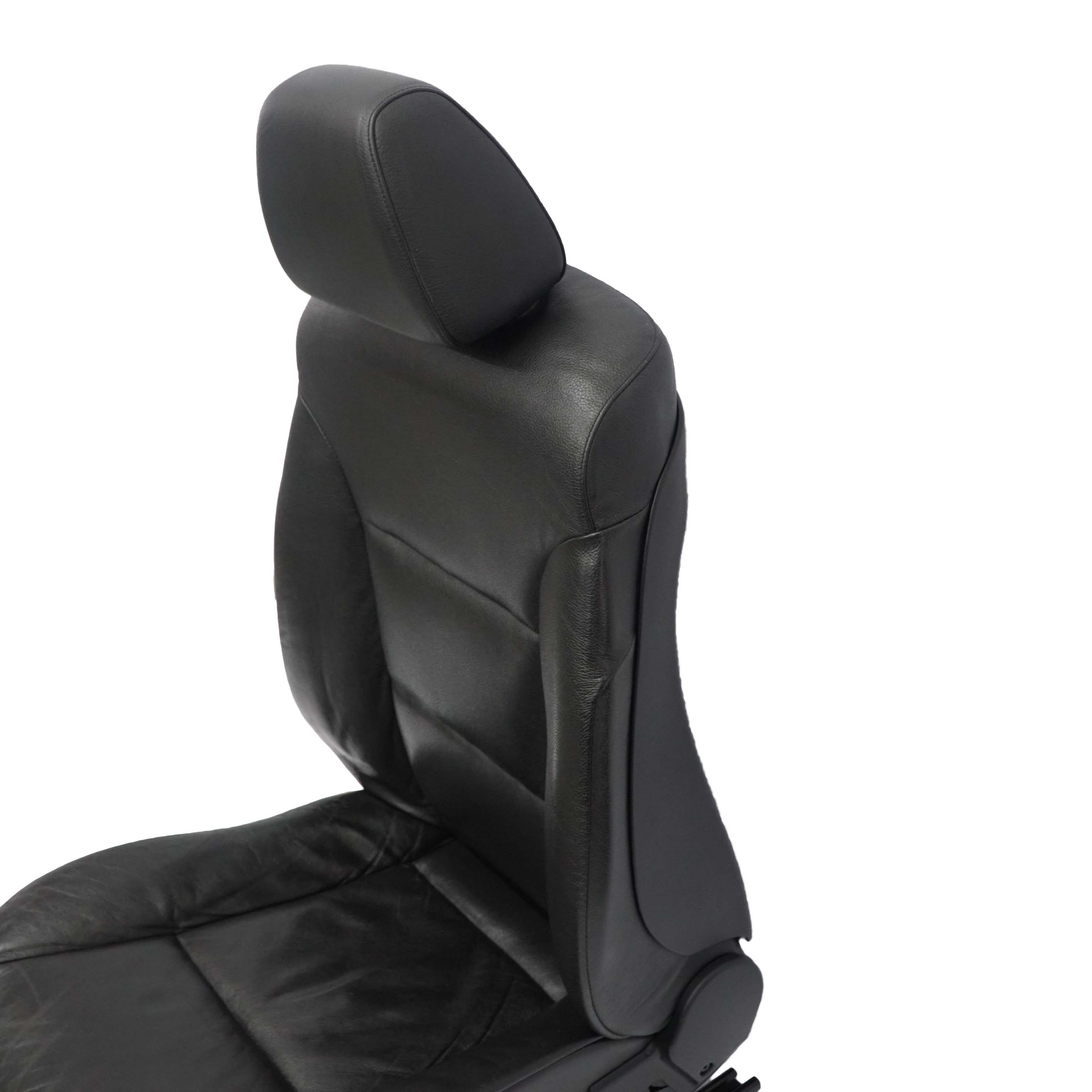 BMW 5 Series E60 E61 Heated Black Leather Front Right O/S Seat Passenger Side