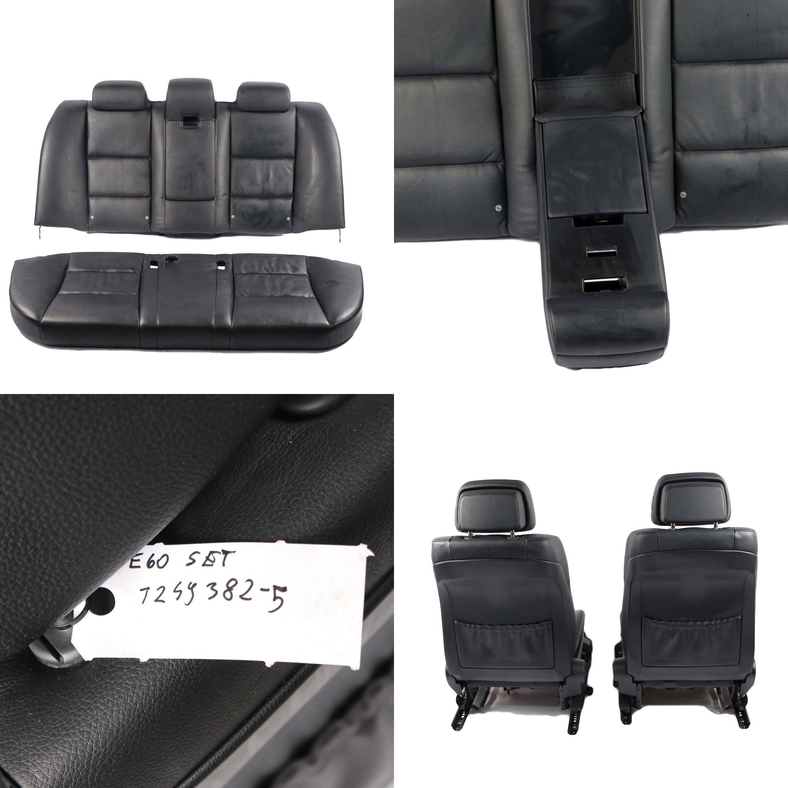 Seats Leather BMW E60 LCI Sport Black Interior Front Rear Seat With Door Cards