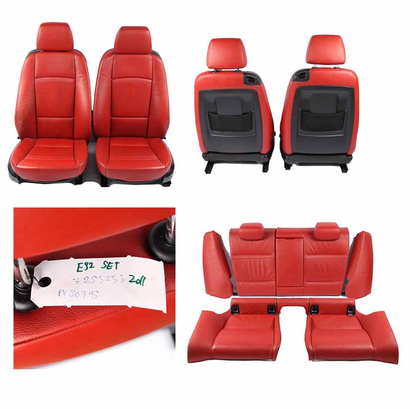 Leather Seats BMW E92 Coupe Dakota Red Interior Memory Seat With Door Cards