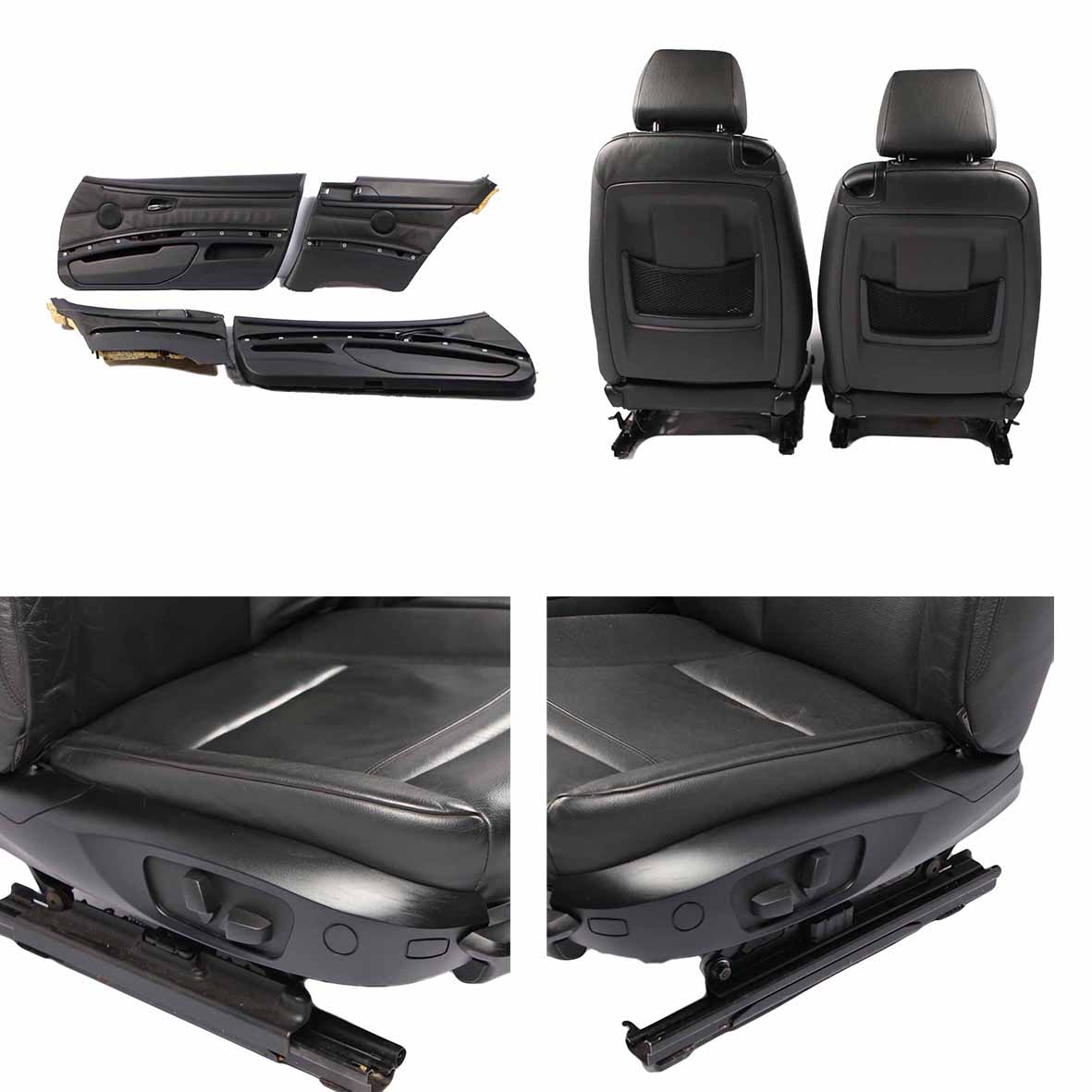 Seats BMW E92 Coupe Electric Black Leather Interior Front Rear Seat Door Cards