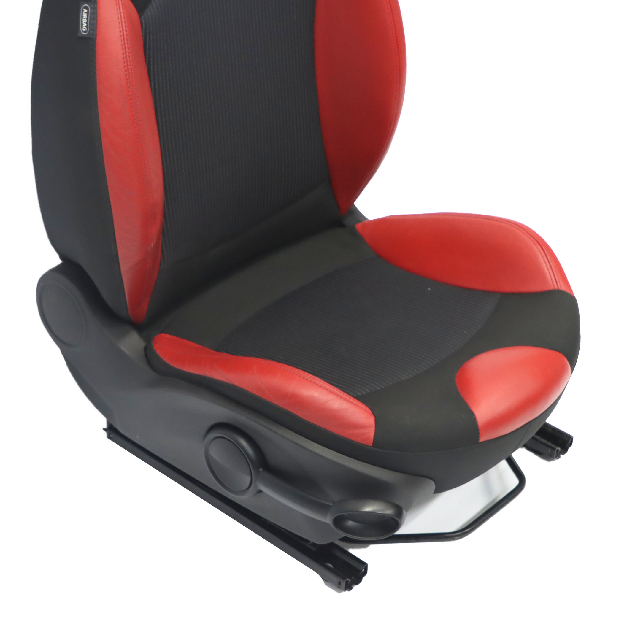 Front Seat Mini R55 R56 LCI Sport Cloth Fabric Red Leather Right O/S Heated 