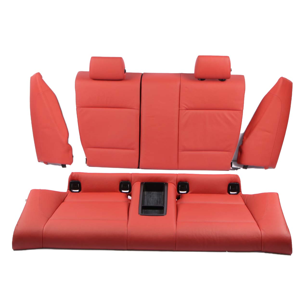 Seats BMW E82 Coupe Heated M Sport Red Leather Front Rear Seat Door Cards