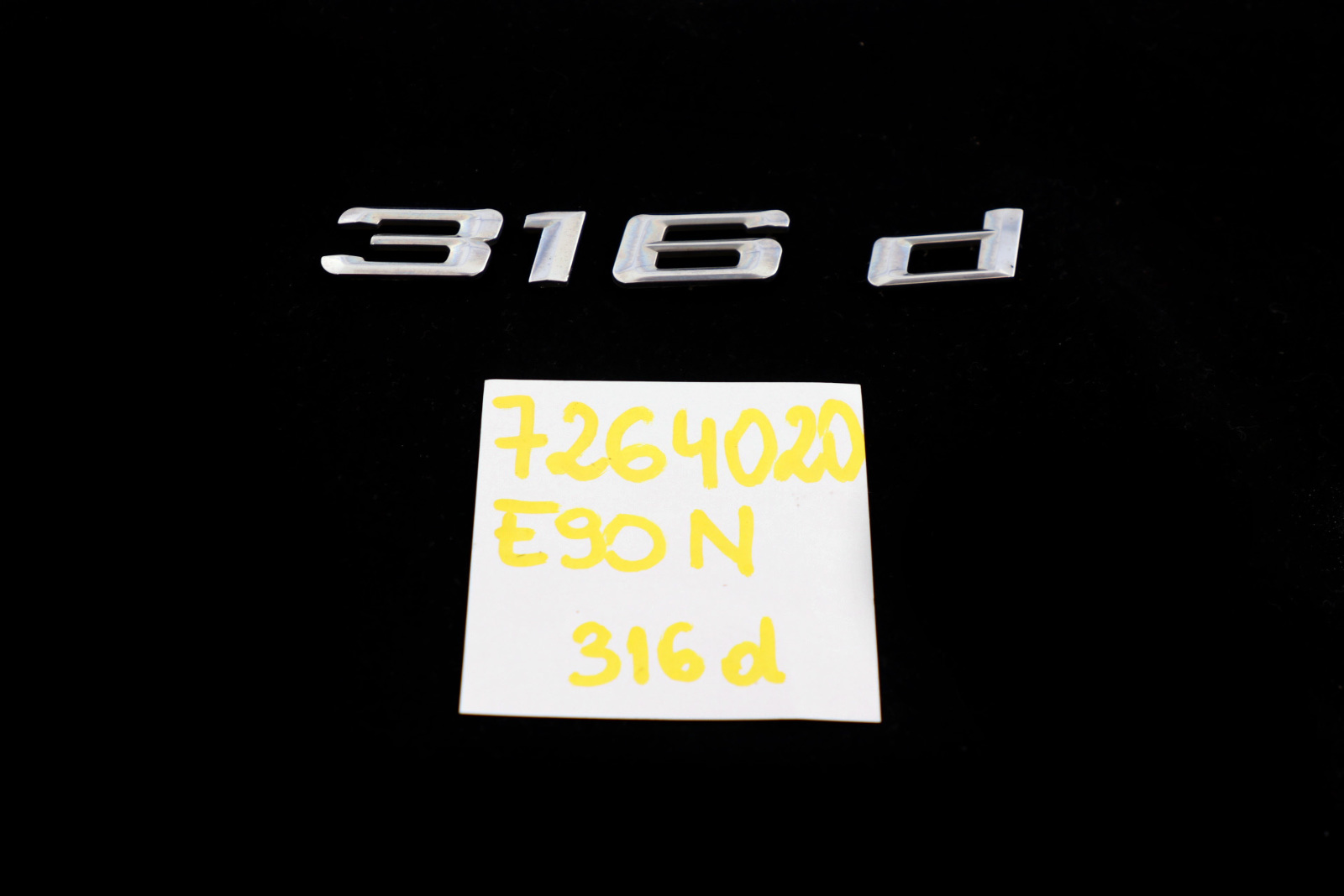 BMW 3 Series E90 LCI Rear Boot Trunk Lid Emblem Adhered Badge Lettering 316 d