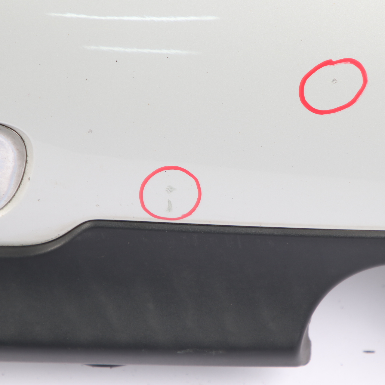 Mini R56 LCI Rear Bumper Trim Panel R57 LCI R58 White Silver Metallic - A62