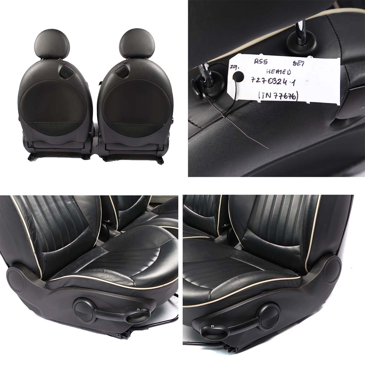 Leather Seats Mini R55 Cooper One Sports Heated Black Full Lounge Interior