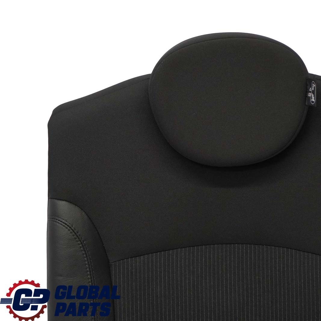 Mini Cooper One R56 LCI Rear Left N/S Seat Backrest Cloth / Leather  Black