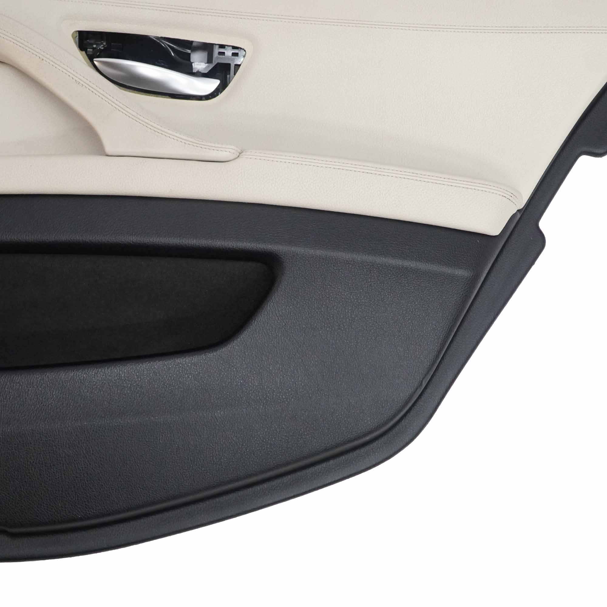 BMW F10 F11 Door Card Rear Right O/S Lining Panel Leather Oyster 7273286