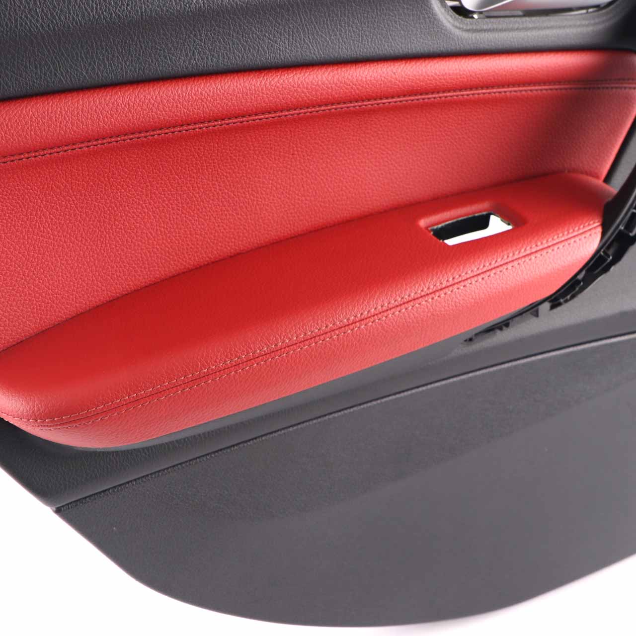 BMW F20 Door Card Rear Left N/S Lining Leather Dakota Coral Red Black