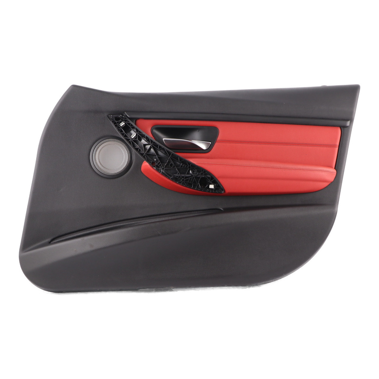 BMW F30 F31 LCI Front Right O/S Door Card Lining Panel Leather Red Black