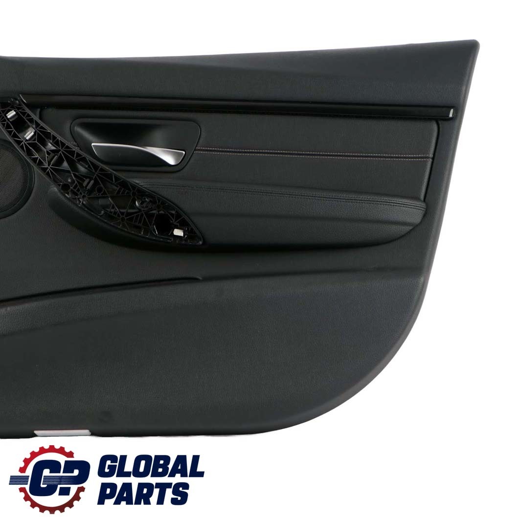 BMW 3 F30 F31 Front Right O/S Door Card Lining Panel Leather Black Oyster