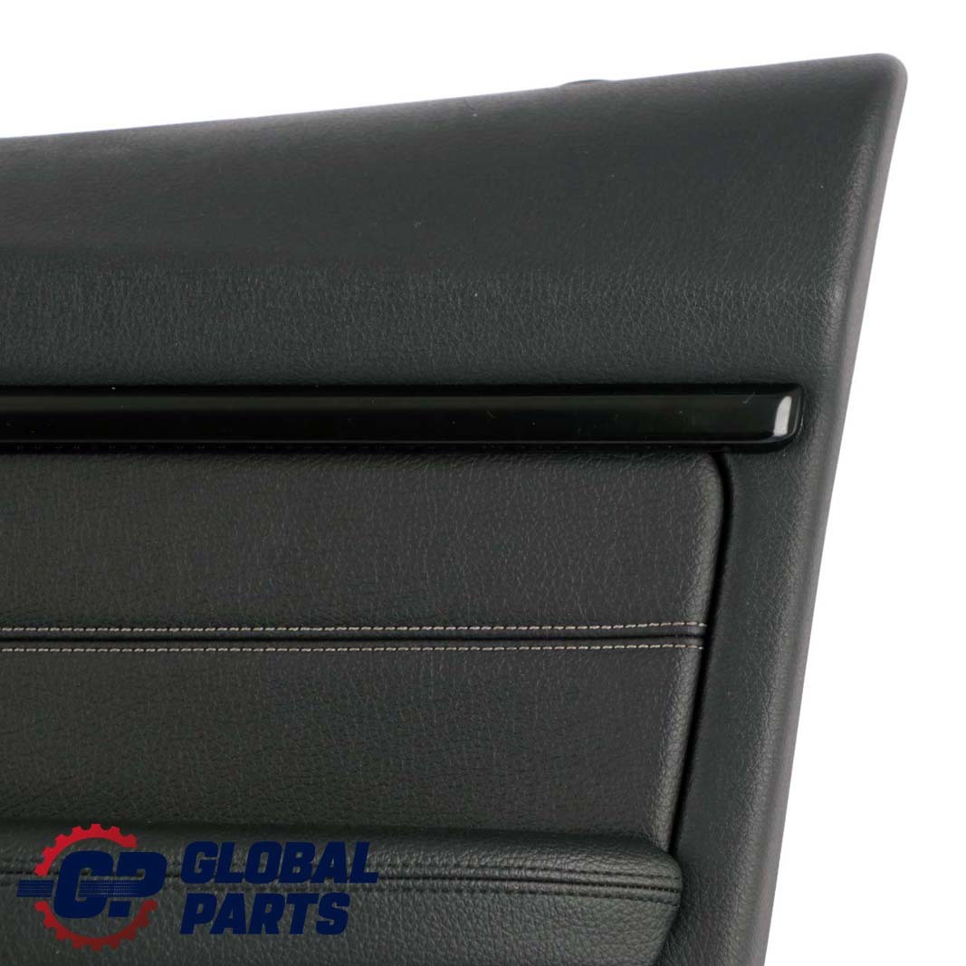 BMW 3 F30 F31 Front Right O/S Door Card Lining Panel Leather Black Oyster