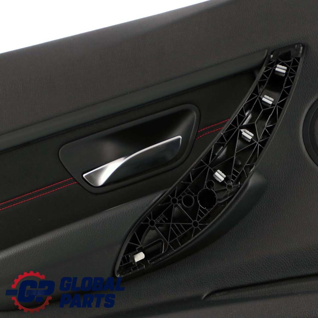 BMW F30 F31 Rear Left N/S Door Card Lining Panel Fabric Anthracite / Akzent Red