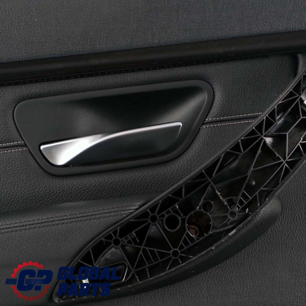 BMW 3 Series F30 F31 Rear Left N/S Door Card Lining Panel Leather Black Oyster