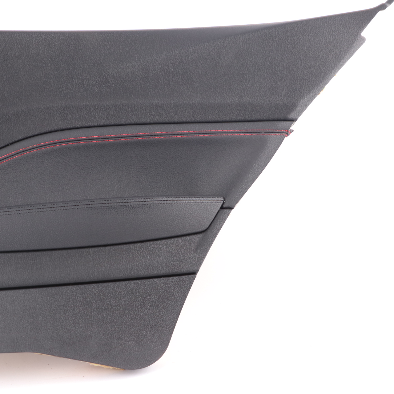 BMW F21 Lateral Trim Panel Rear Right O/S Lining Black Leather Dakota Red Thread