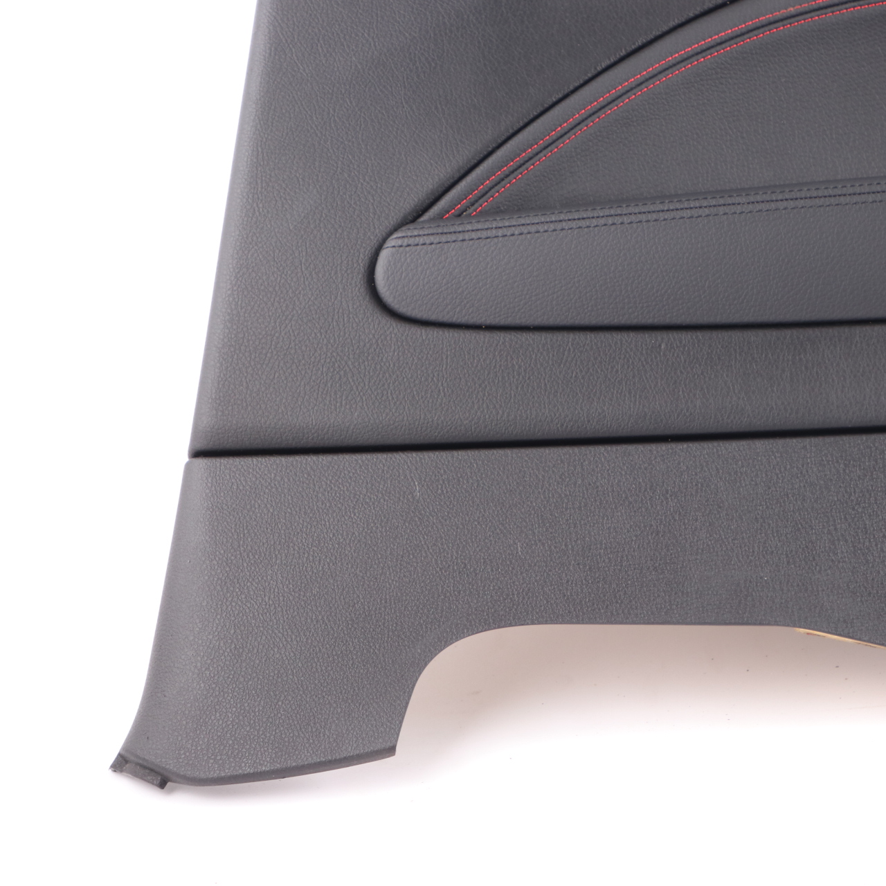 BMW F21 Lateral Trim Panel Rear Right O/S Lining Black Leather Dakota Red Thread